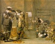 Jacob Duck Soldiers Arming Themselves oil painting